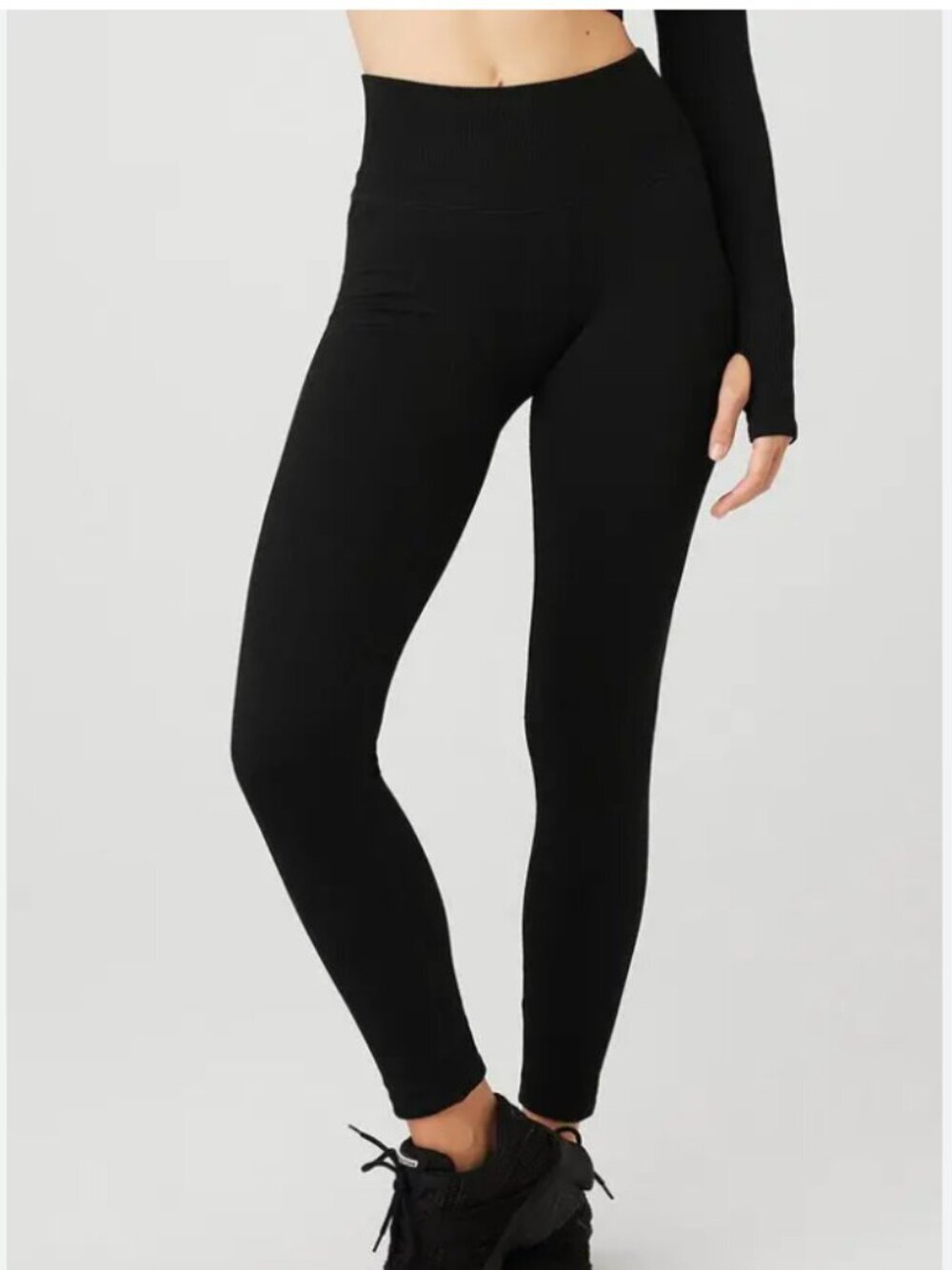 Alo Yoga Black High-Waist 7/8 Leggings XXS - Sculpting Activewear